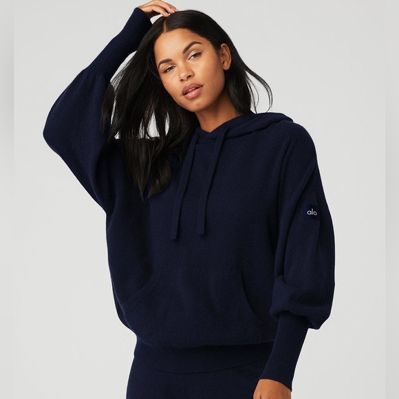 ALO Yoga Tops - Alo Yoga Cashmere Jet Set Hoodie